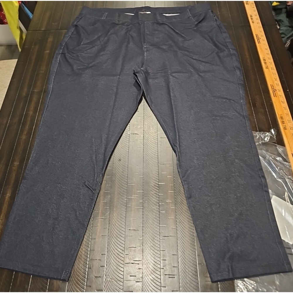 Within Blue Women Denim-Style Jegging Pull on Cotton Pants Size 3x 30/32w